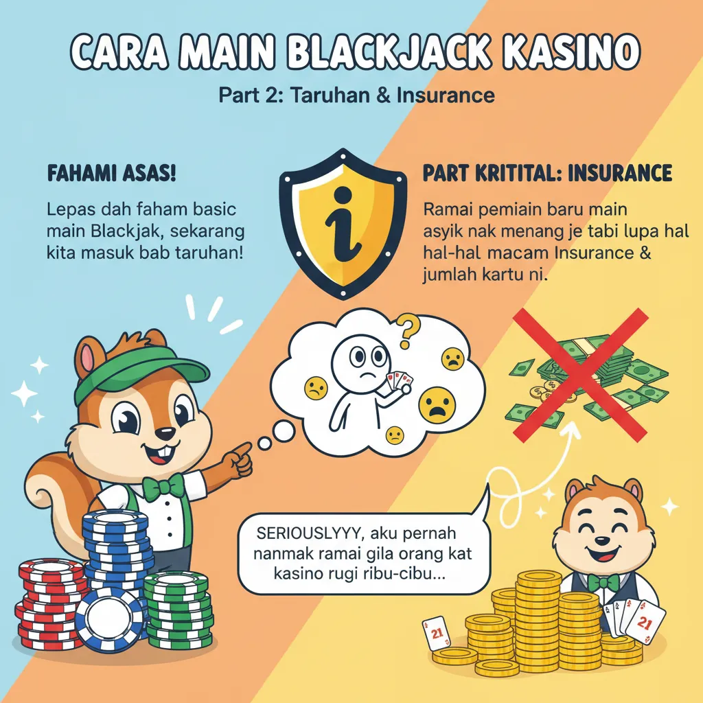 Panduan Taruhan Blackjack: Insurance dan Jumlah Kartu