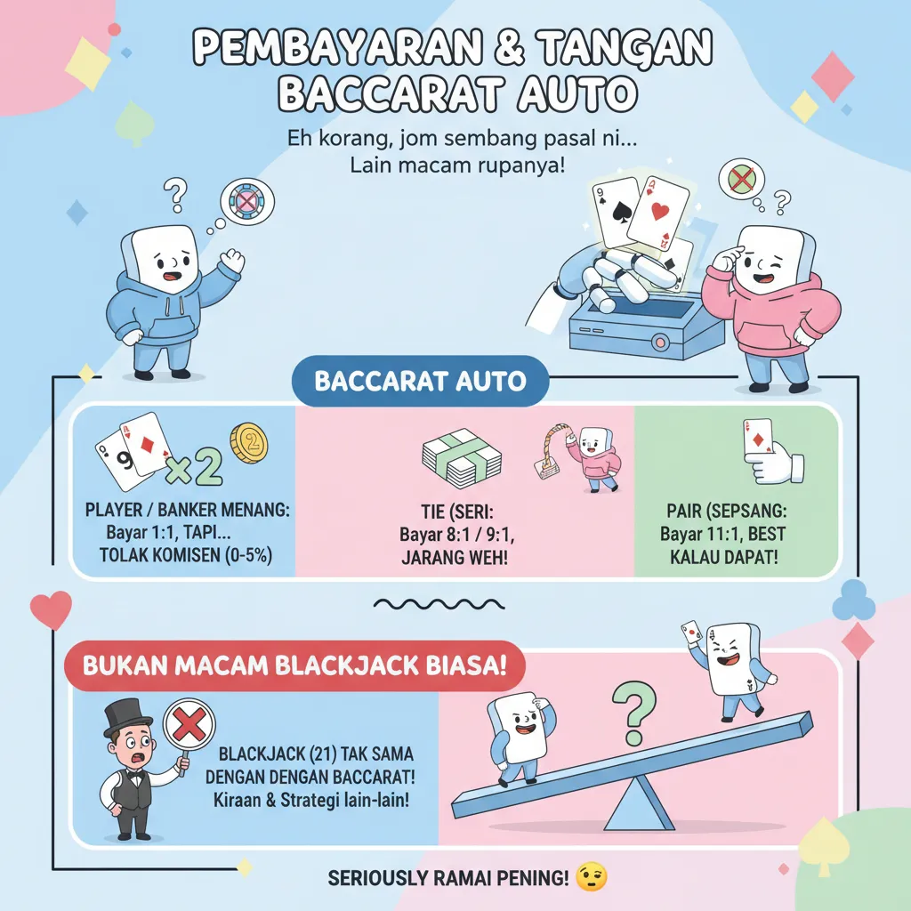 Pembayaran dan Tangan dalam Permainan Kad Baccarat Auto