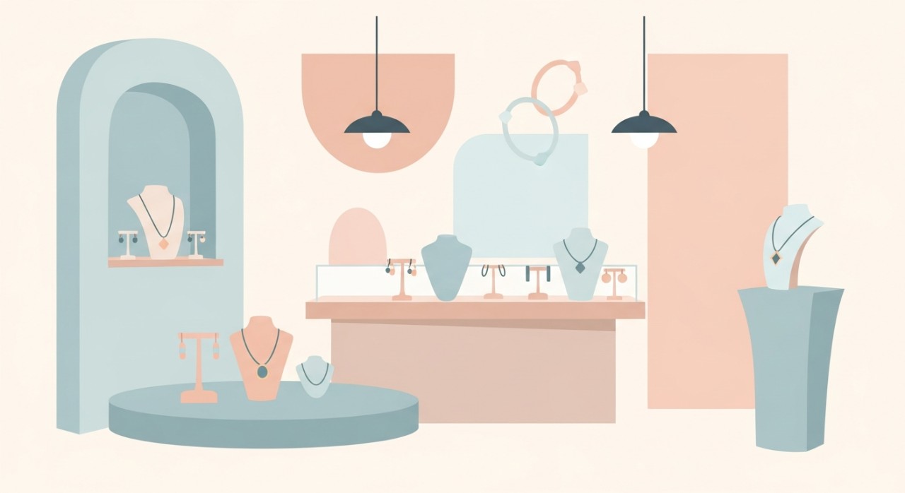 Sebuah kedai emas moden di Bukit Jalil mempamerkan pelbagai jenis barang kemas.