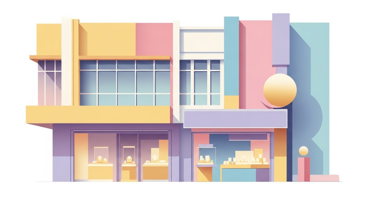 Pemandangan hadapan sebuah kedai emas di Sungai Siput.